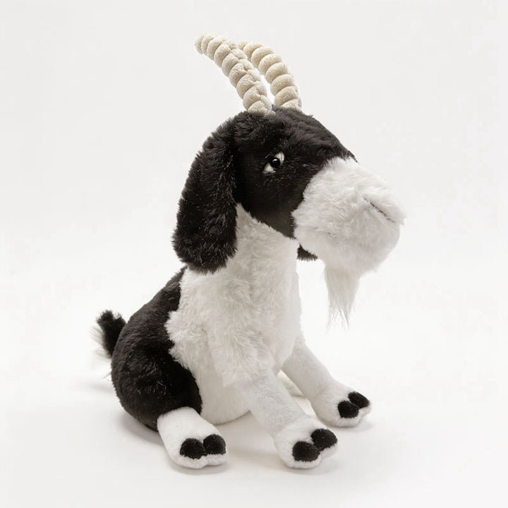 Plush Realistic Horned Mountain Goat Stuffed Animal with Soft Fur Kalsten