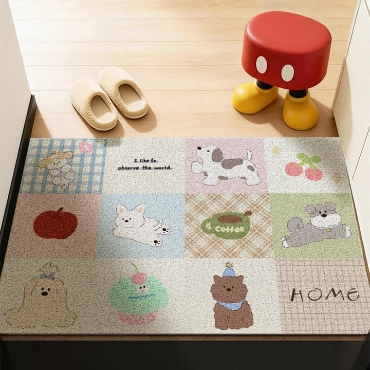 Artistic Cat-Themed Area Mat