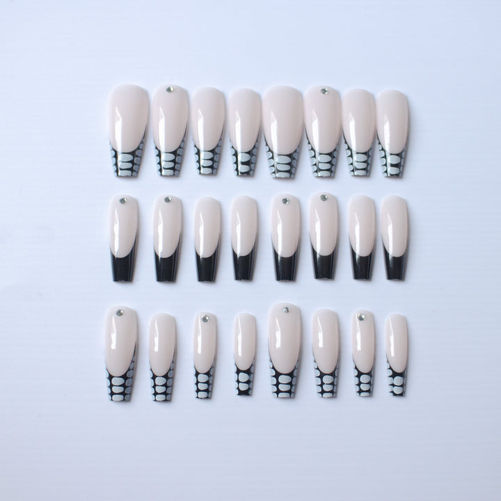 Artistic Acrylic Nail Art Kit with Elegant Dot Designs