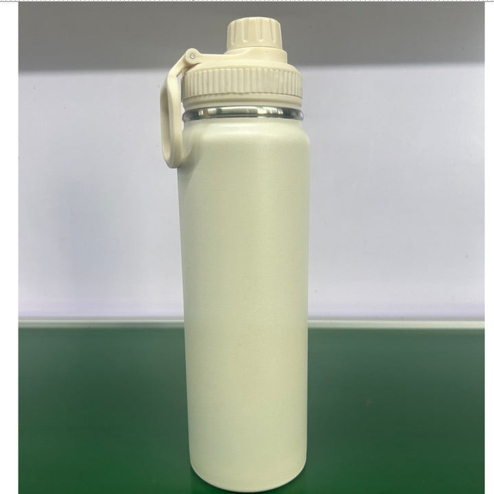 Double-Wall Vacuum Insulated Stainless Steel Wide-Mouth Water Bottle With Leakproof Screw Cap And Ergonomic Carry Handle