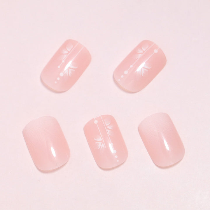 Elegant Floral Press-On Nail Set Kalsten