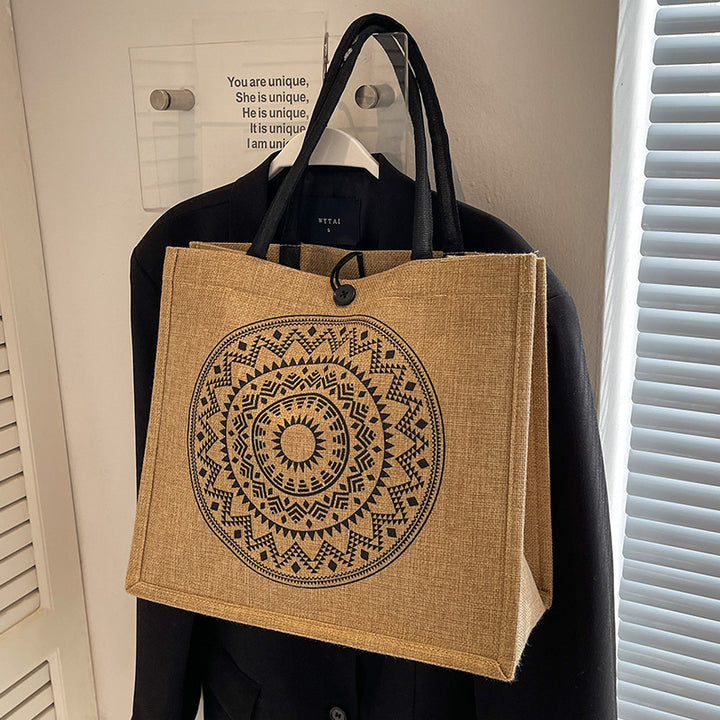 Casual Jute Shopping Tote