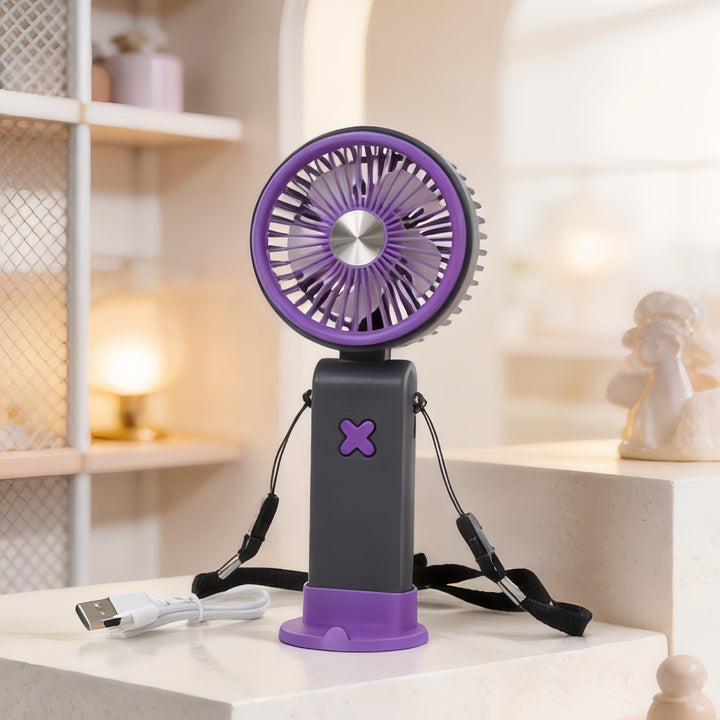 Ladies Portable Hand Fan with USB Connection and Flexible Carrying System Kalsten