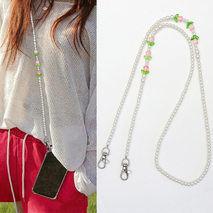 Beaded Eyewear Chain with Stylish Checker Design Kalsten