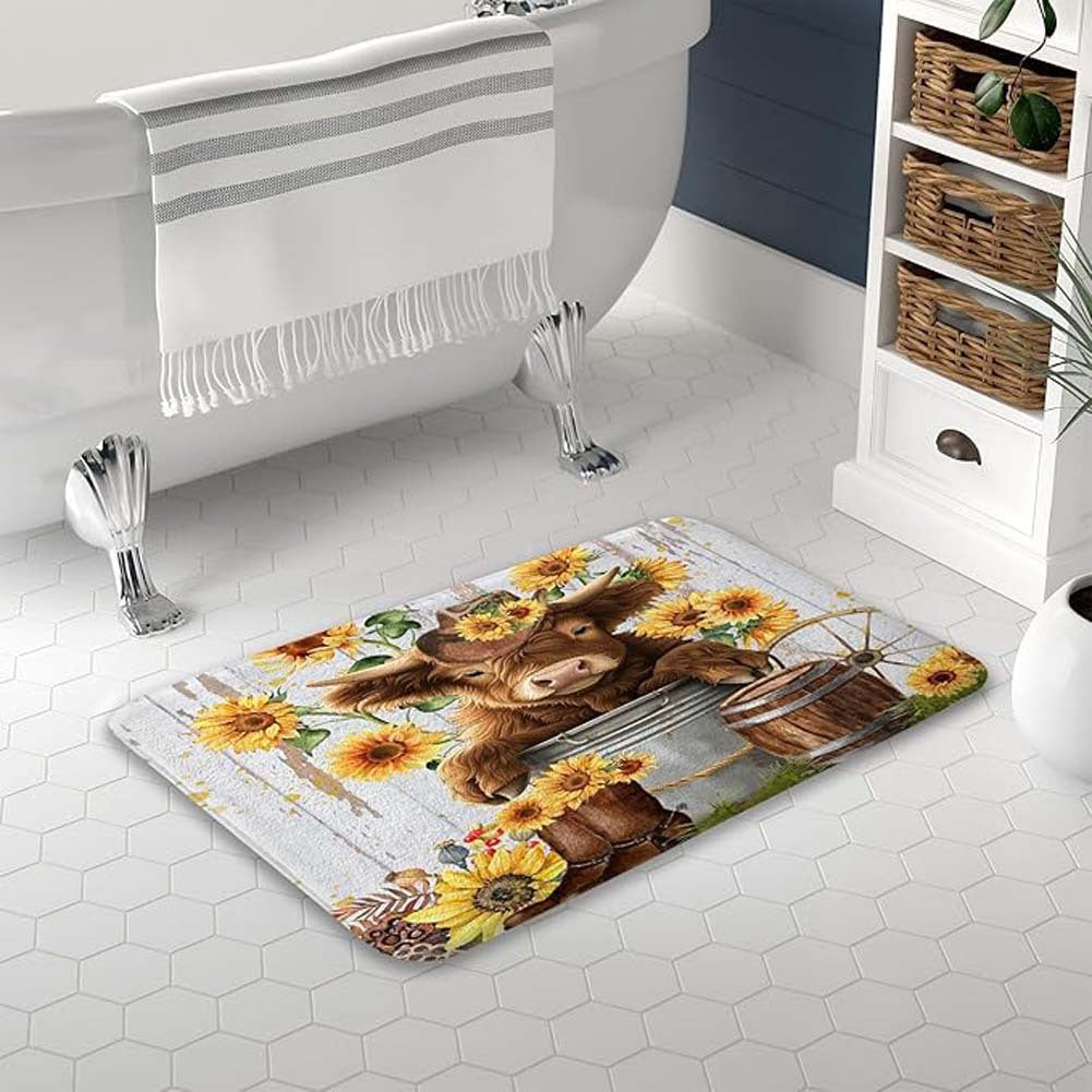 Decorative Lemon-Themed Kitchen Mat