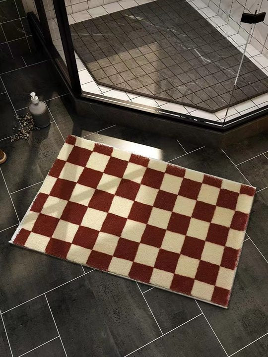 Stylish Checkered Bath Mat Kalsten