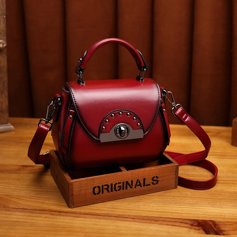 Chic Structured Handbag with Studded Accents