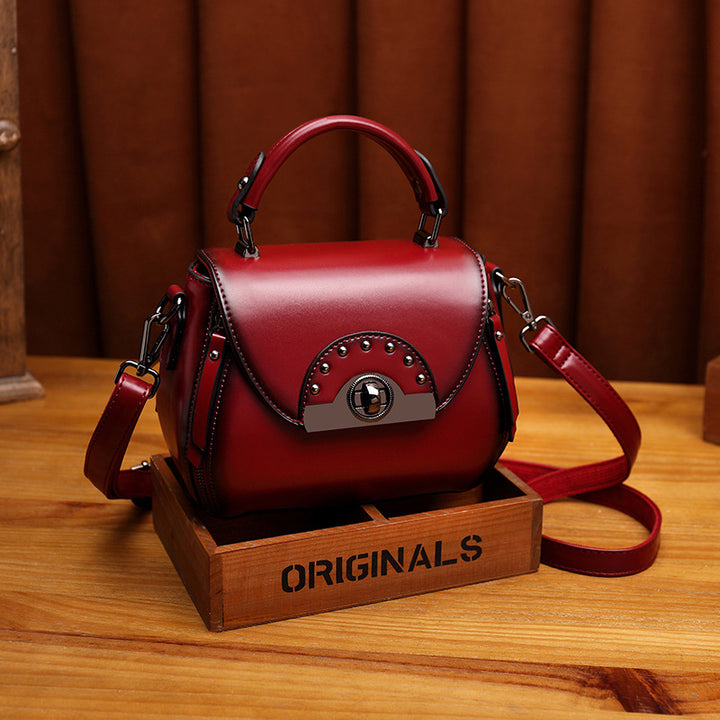 Chic Structured Handbag with Studded Accents