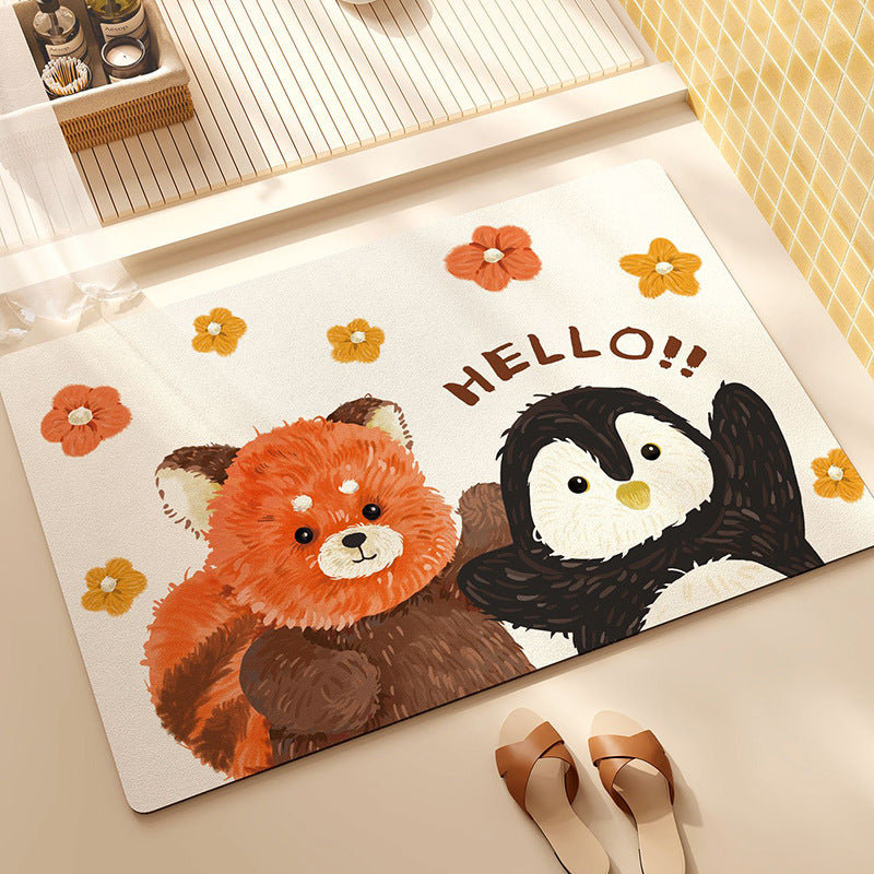 Cute Animal-Themed Plush Floor Mat Kalsten