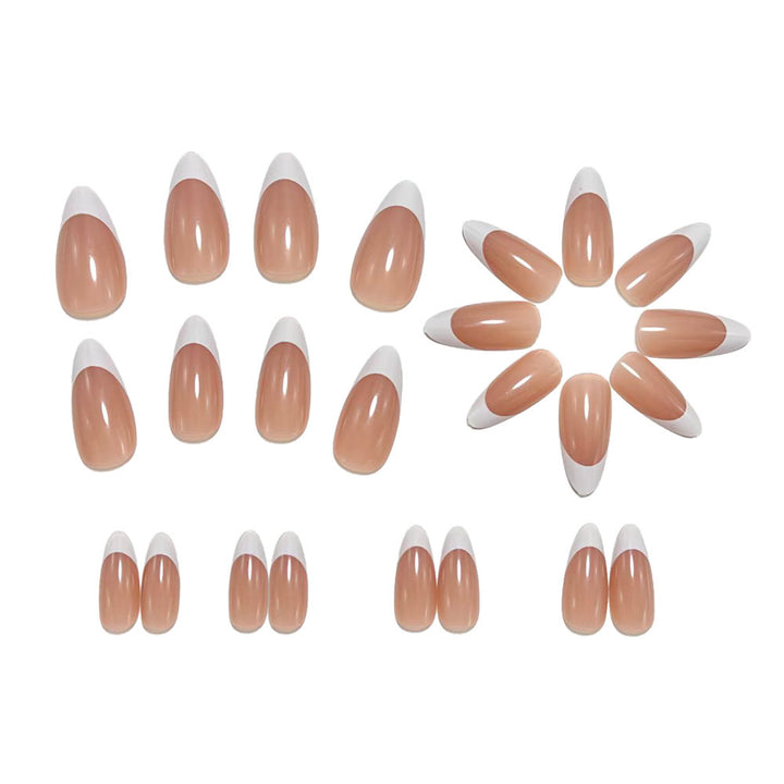 Elegant French Lace Artificial Nails Kalsten