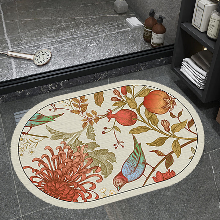 Floral Pattern Bathmat Kalsten