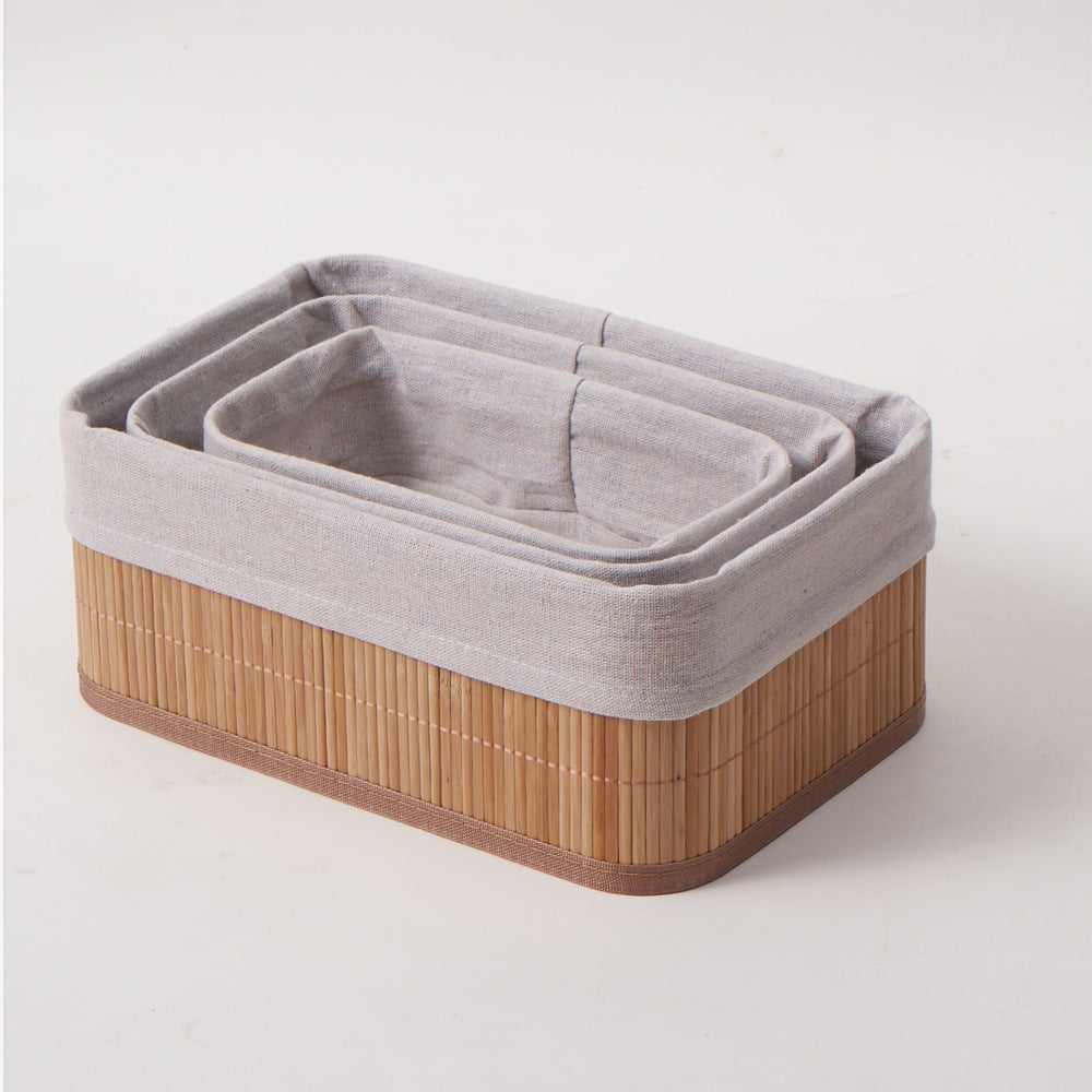Storage baskets with decorative fabric insert Kalsten
