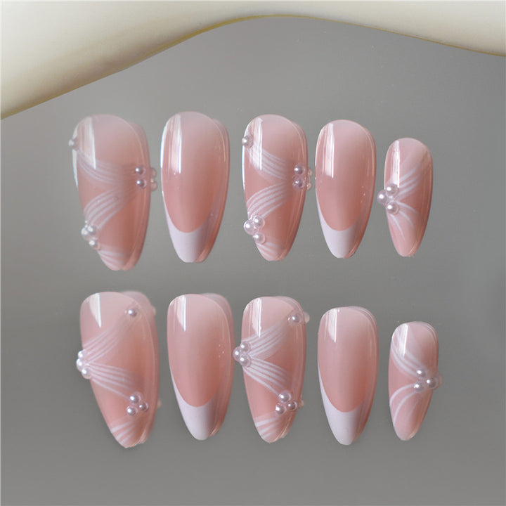 Elegant French Tip Press-On Nails Kalsten