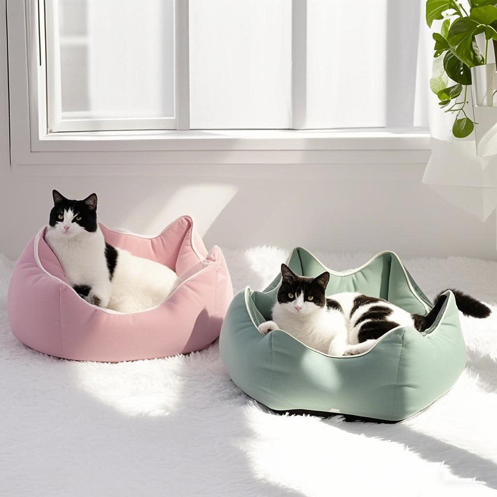Cozy Floral-Shaped Dog Bed