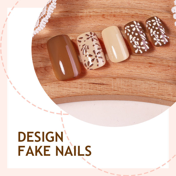 Acrylic nail set with modern designs Kalsten