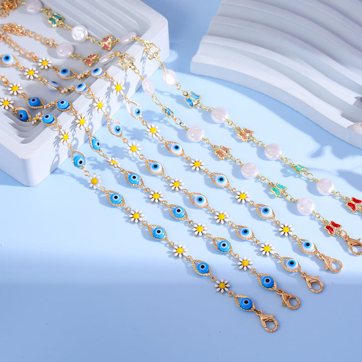 Eye Charm and Daisy Bracelet Kalsten