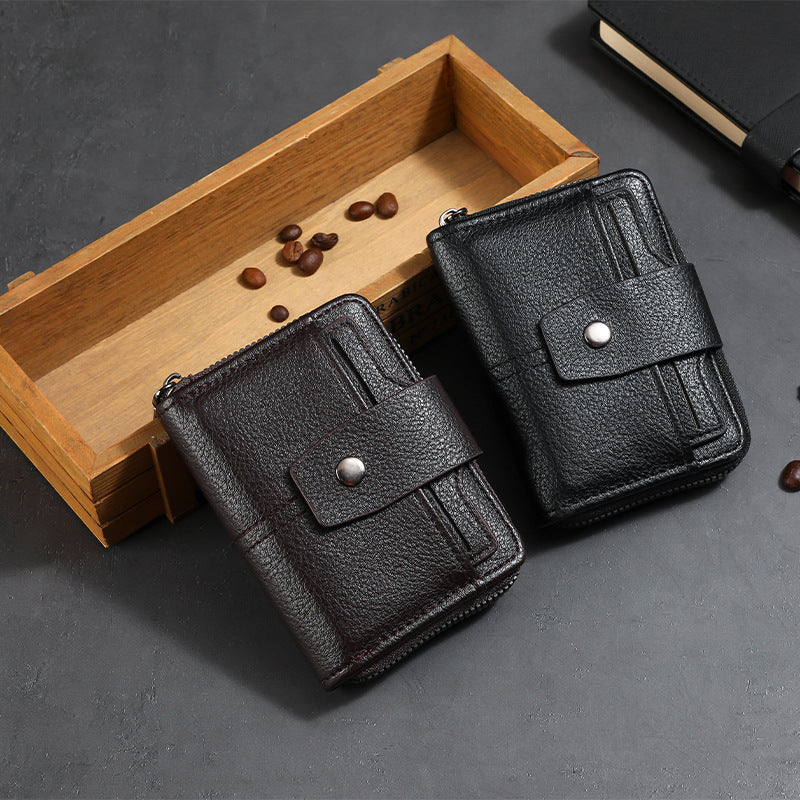 Premium Leather Zippered Card Wallet Kalsten