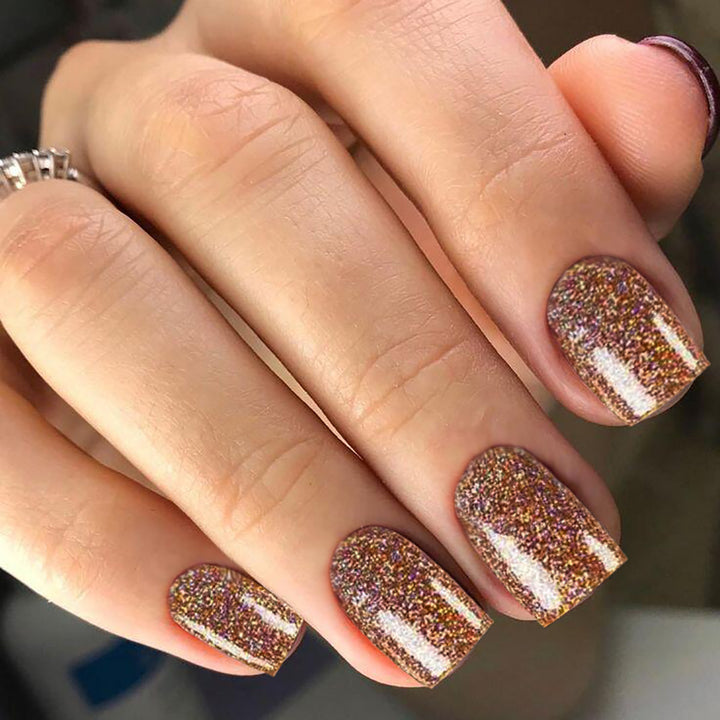 Glittery Press-On Pedicure Nails Kalsten