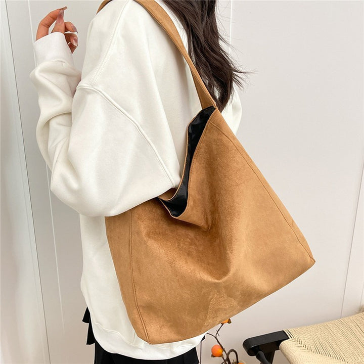 Suede Slouchy Tote Bag