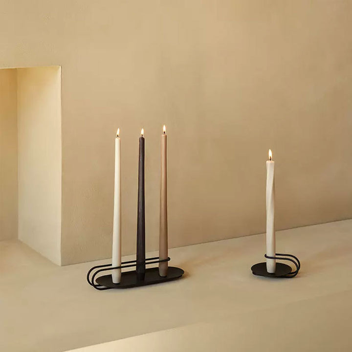 Sculptural Metal Candle Holder