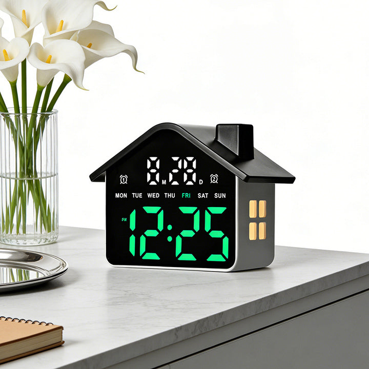 Digital Alarm Clock in House Design Kalsten