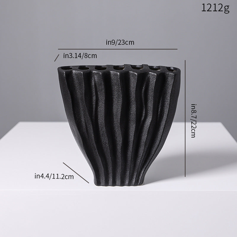 Sculptural Textured Ceramic Vase Kalsten