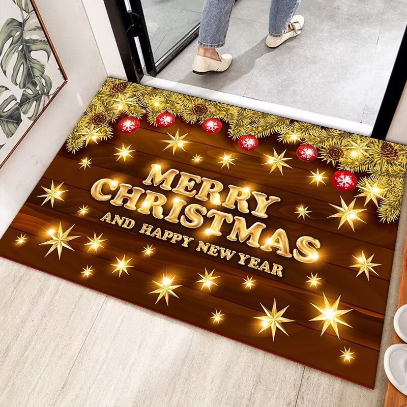 Festive Holiday Welcome Mat