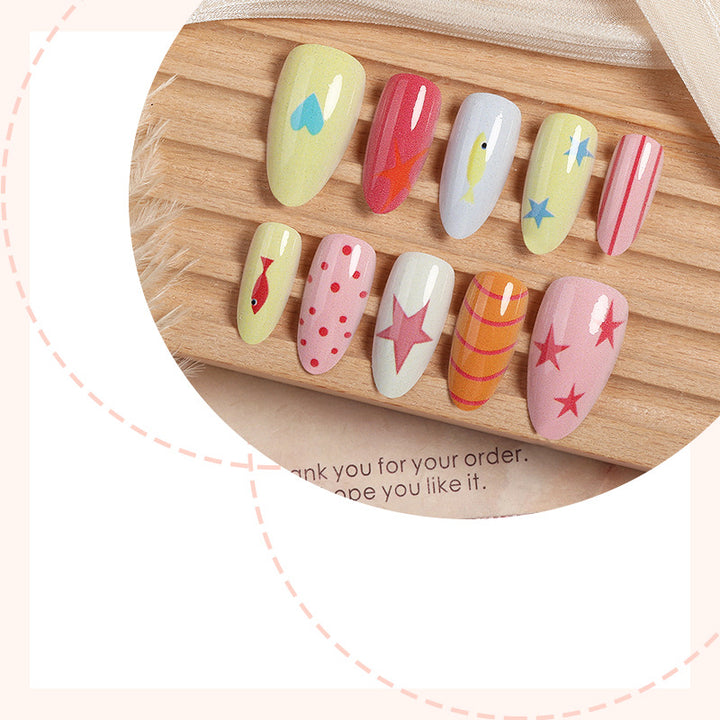 Creative Cartoon-Themed Press-On Nail Collection kalsten