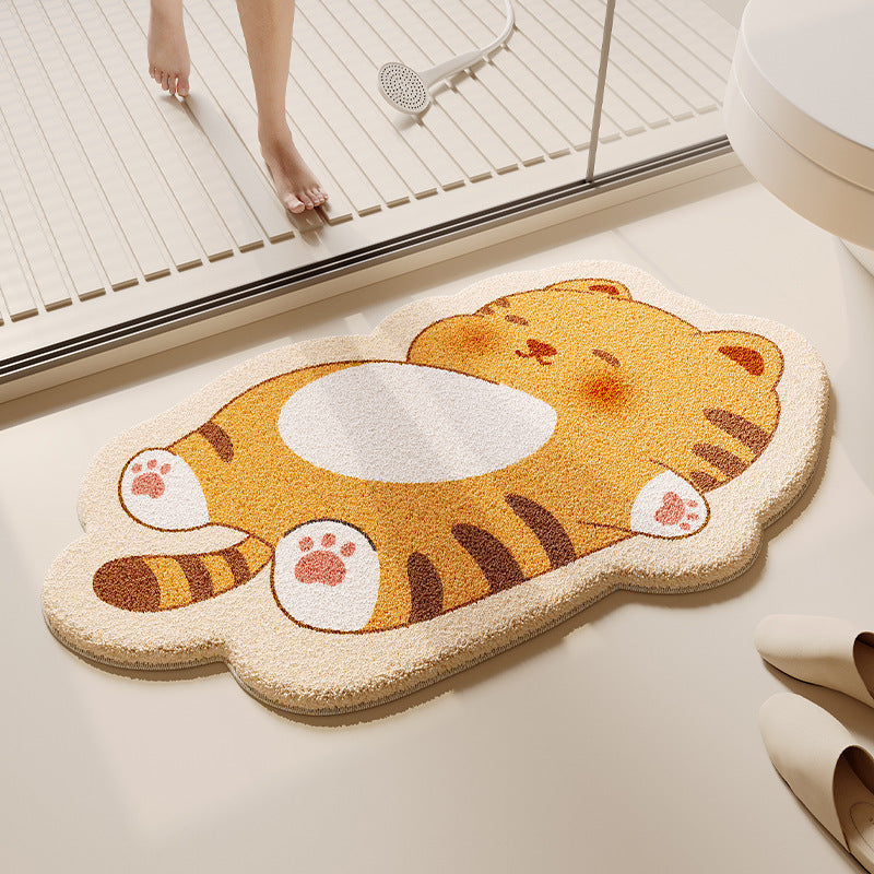 Cute Cow-Themed Bath Mat