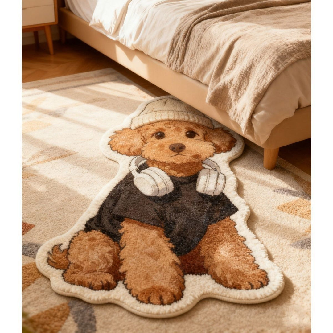Cute Cat-Themed Plush Area Rug
