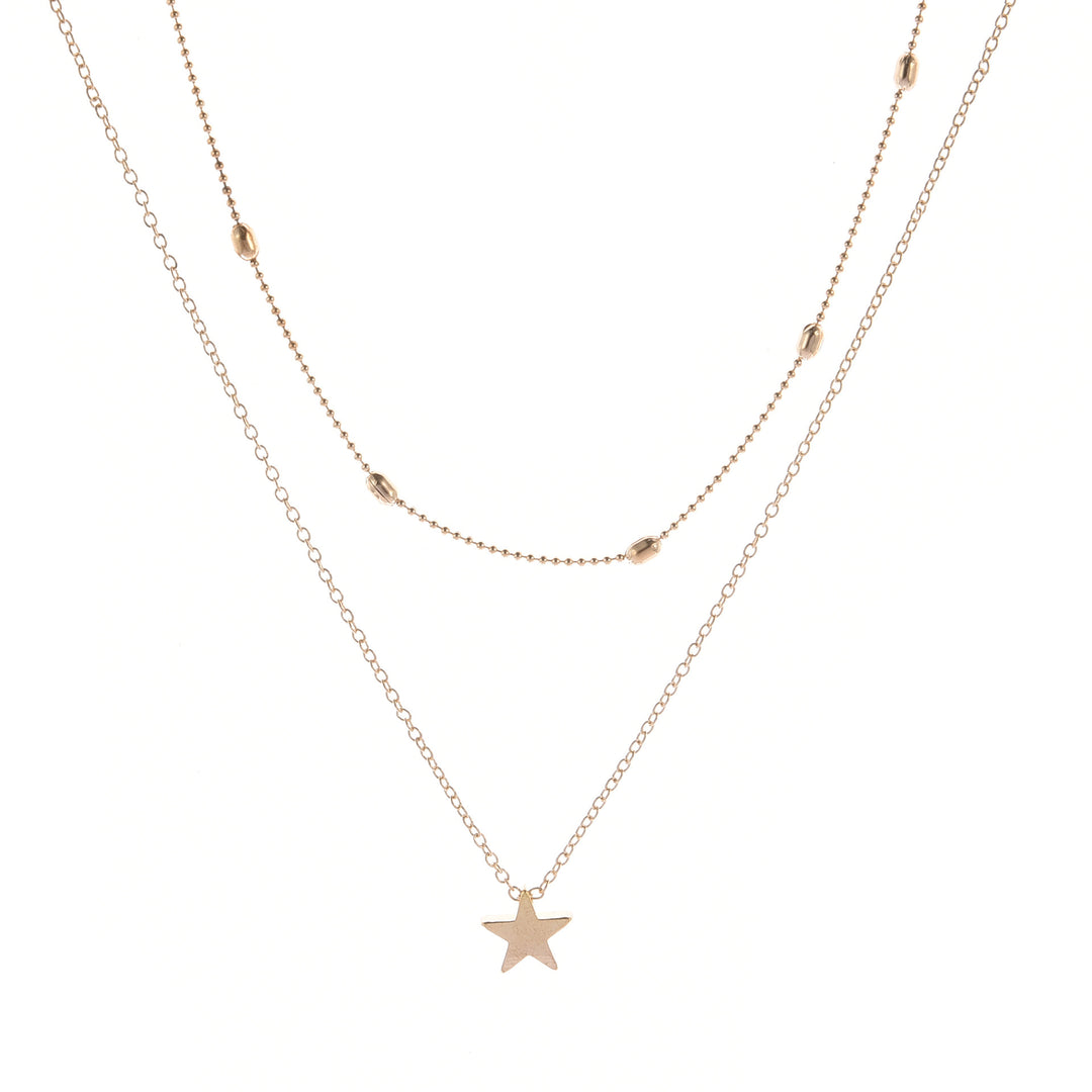 Heart-Shaped Charm Layered Necklace Kalsten