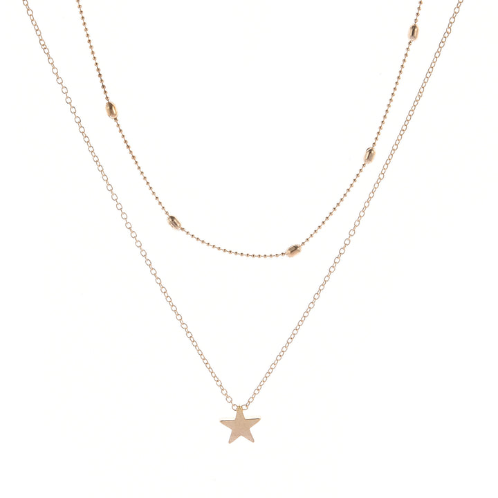 Heart-Shaped Charm Layered Necklace Kalsten
