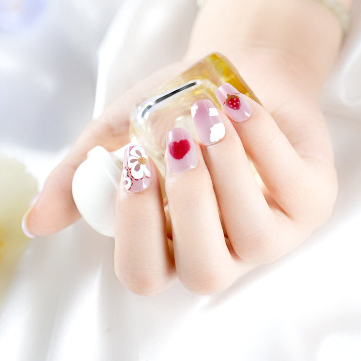 Artistic Floral-Patterned Press-On Nail Set Kalsten
