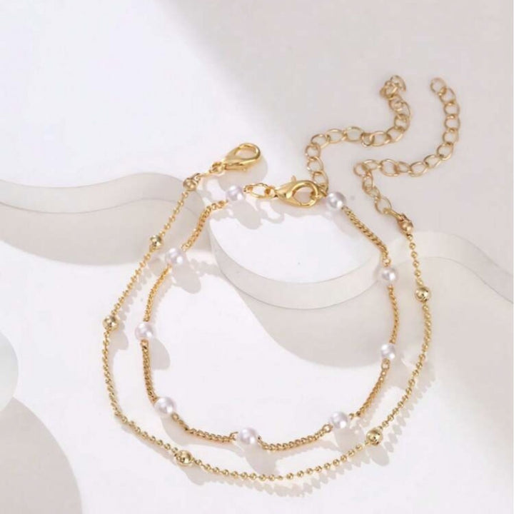 Adjustable Pearl Charm Bracelet Kalsten