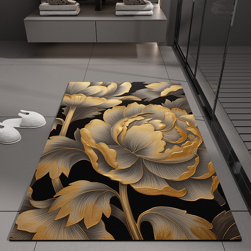 Floral Embossed Bath Mat