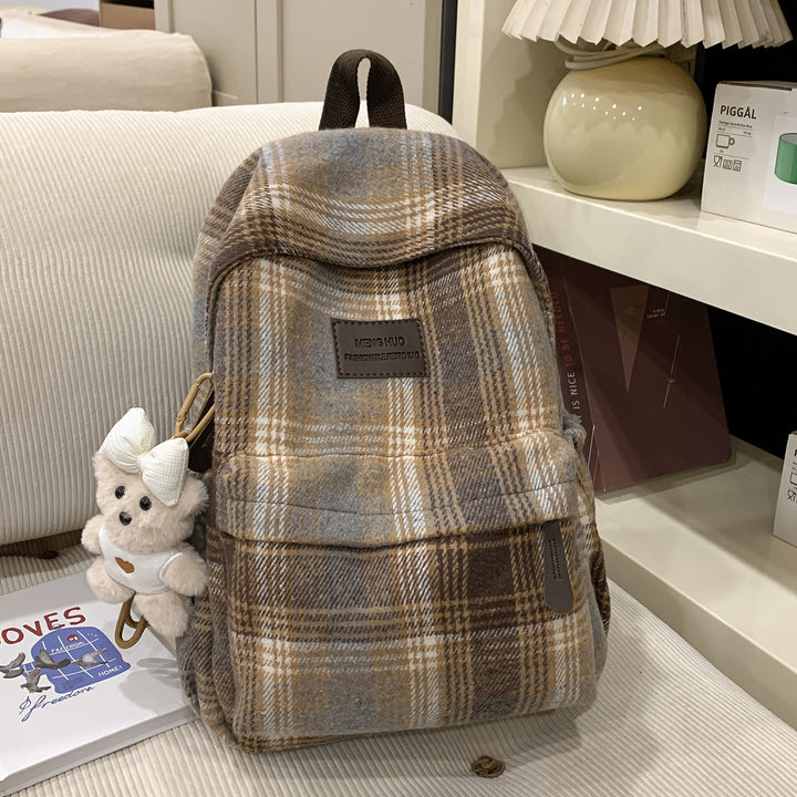 Cozy Plaid Backpack Kalsten