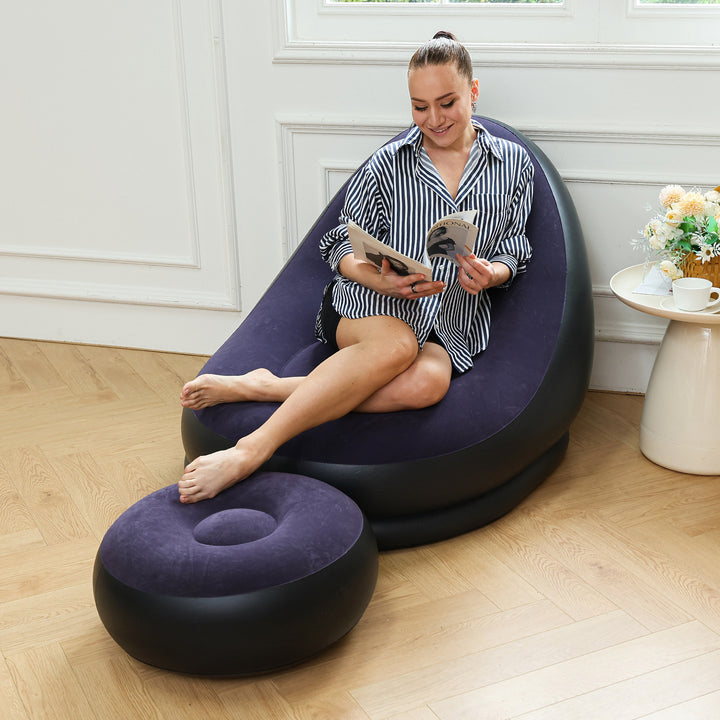 Women Inflatable Comfort Sofa with Ergonomic Backrest Kalsten