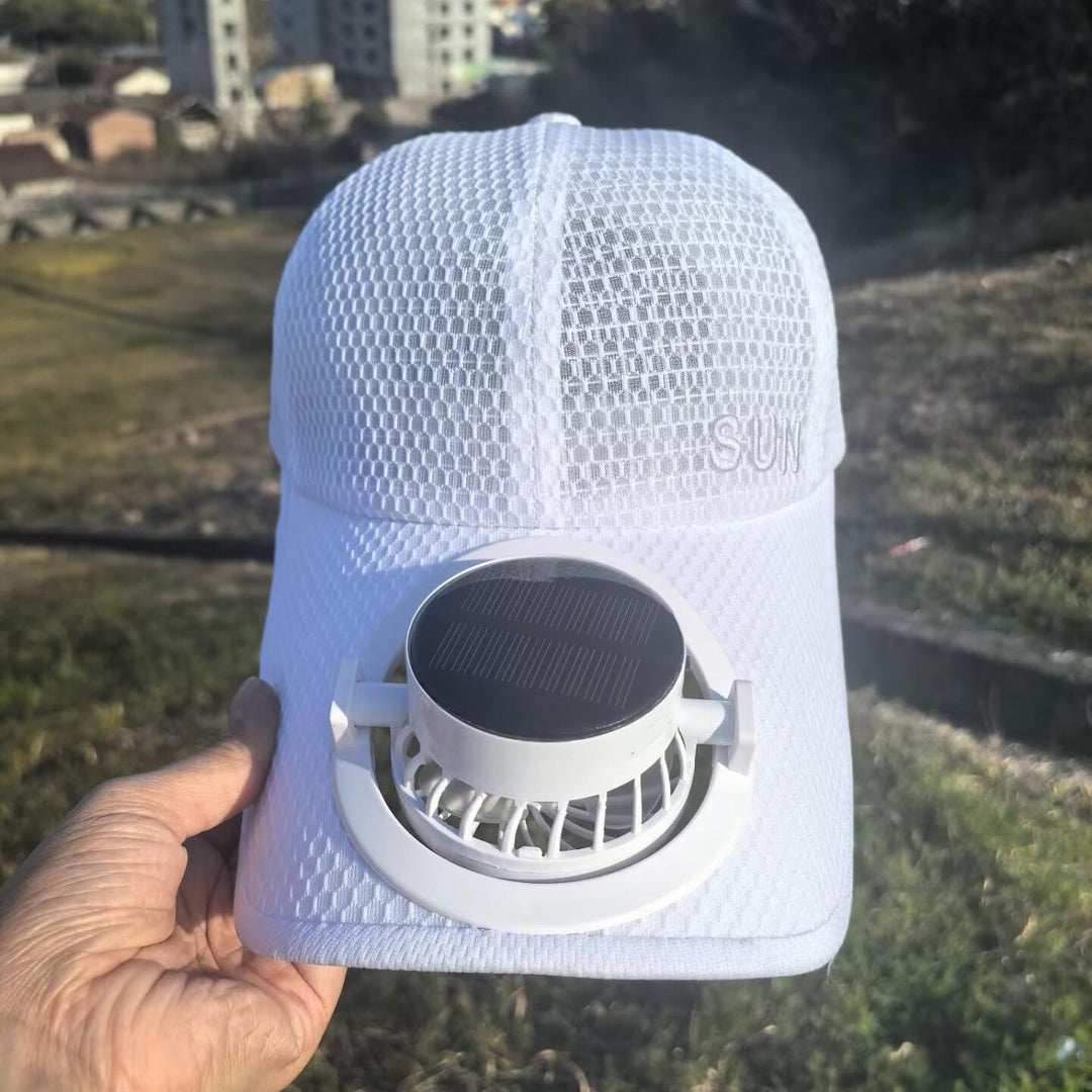 Sun Cap with removable solar fan, breathable mesh and adjustable umbrella Kalsten