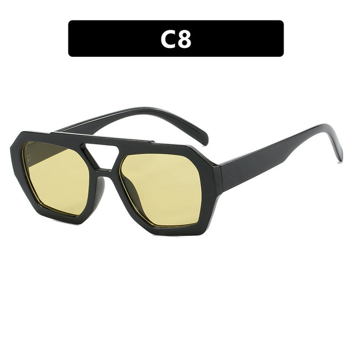 Women's geometric sunglasses made of durable plastic with polarized lenses Kalsten