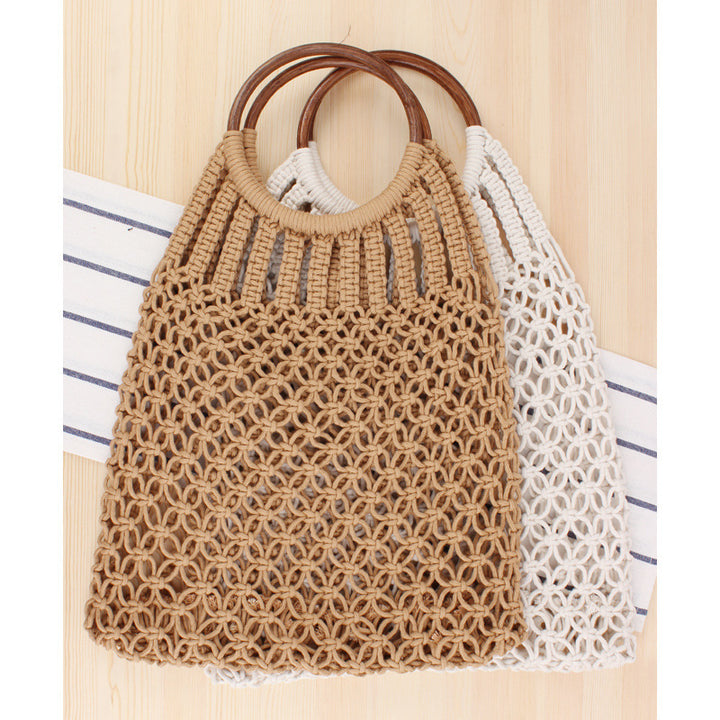 Handbag with Woven Design and Inner Pocket Kalsten