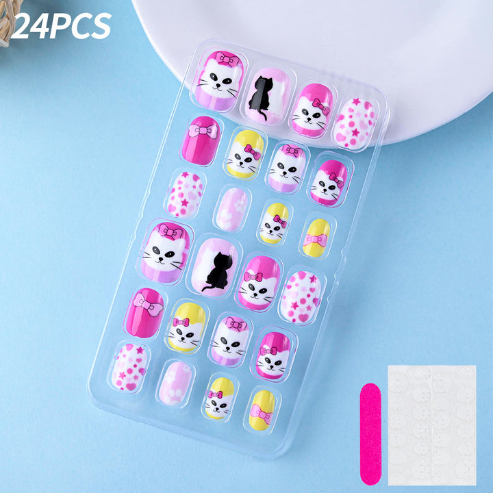 Decorative Press-On Nail Art Tips Set