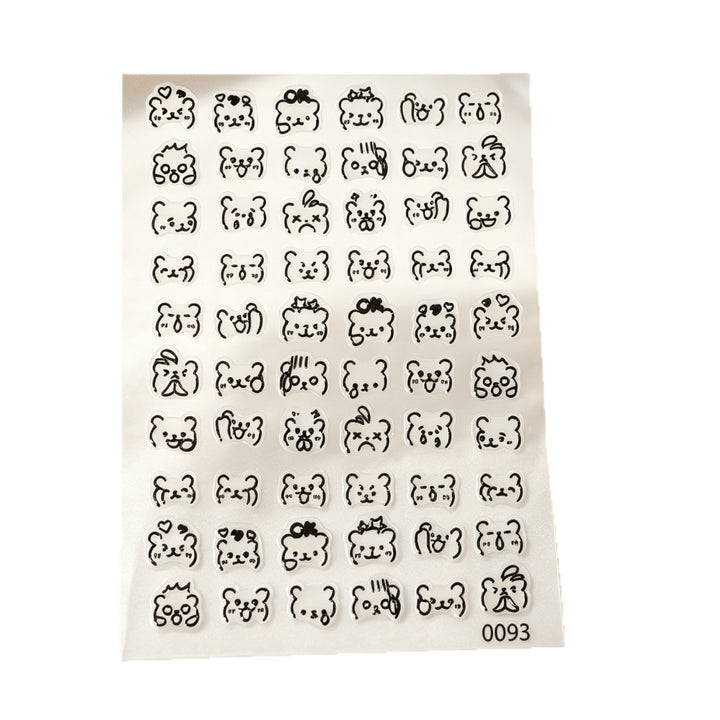Cute Animal-Themed Nail Art Sticker Set