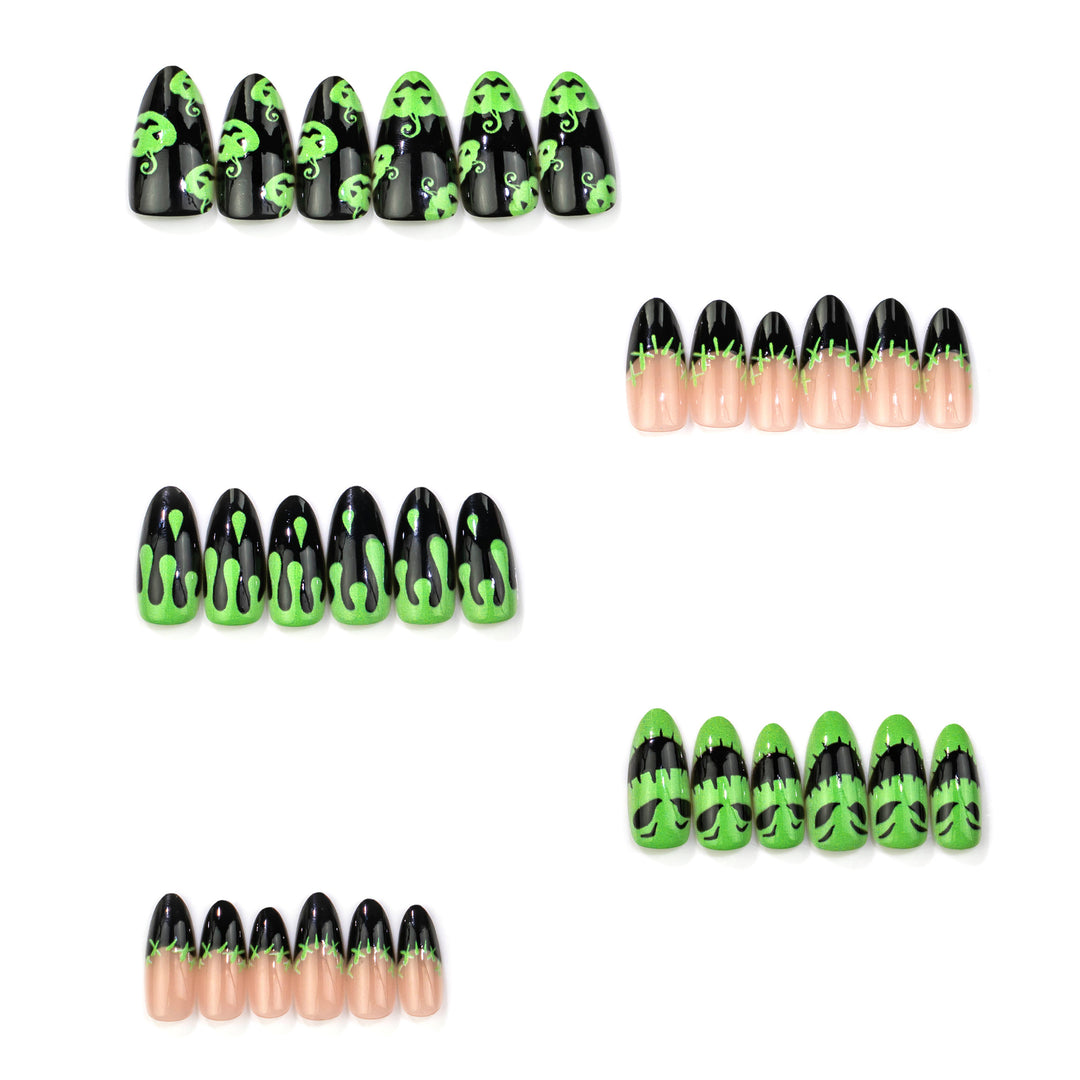 Halloween-Themed Press-On Nail Art Set 1790738486