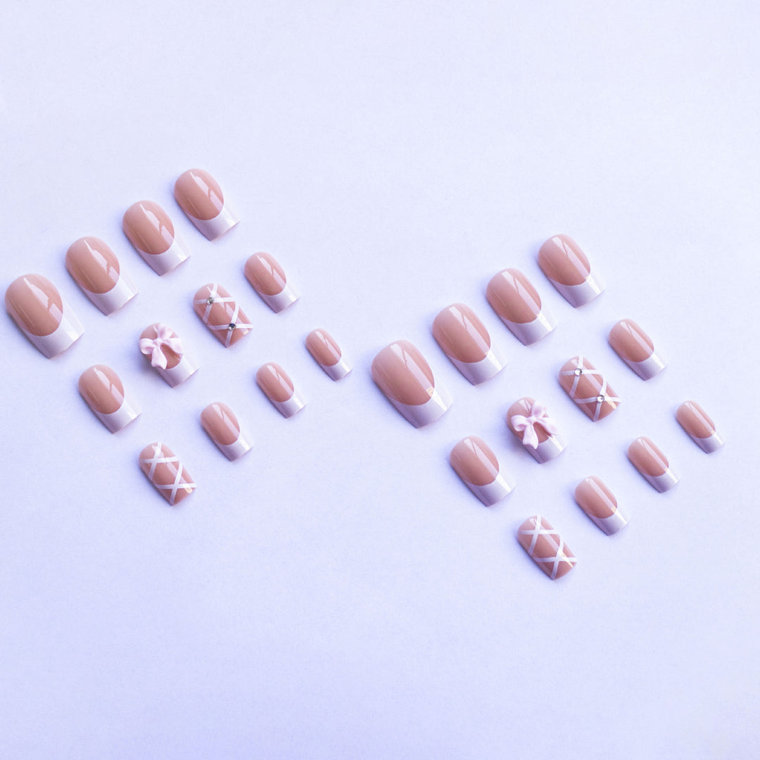 Decorative French Tip Nail Art