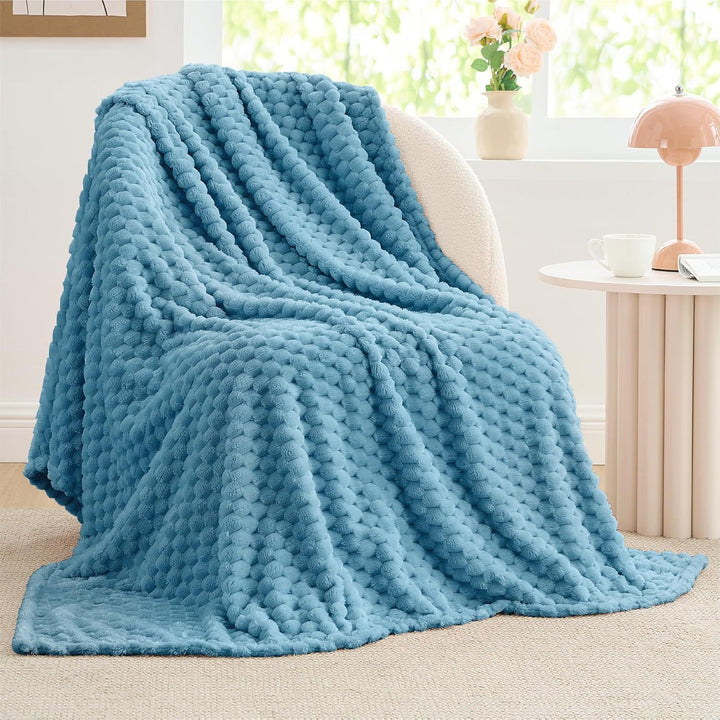 Plush Textured Throw Blanket
