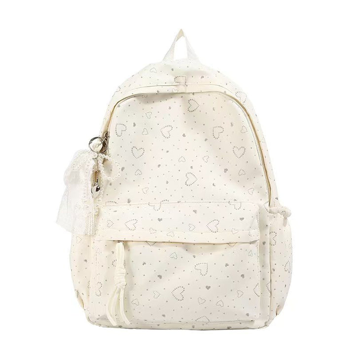 Heart-Embellished Casual Backpack Kalsten