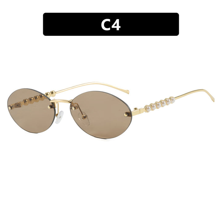 Women's stylish oval sunglasses with elegant embellishments Kalsten