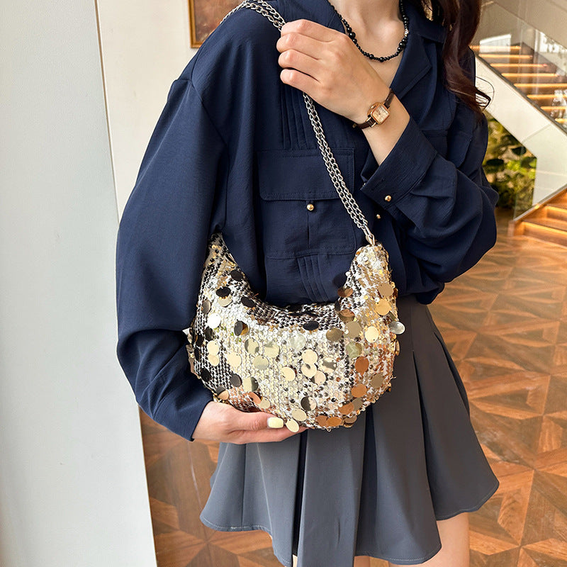 Sparkling Sequin Hobo Handbag