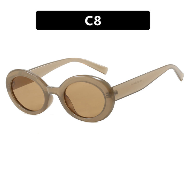 Women's round sunglasses with elegant plastic frame and UV protection Kalsten