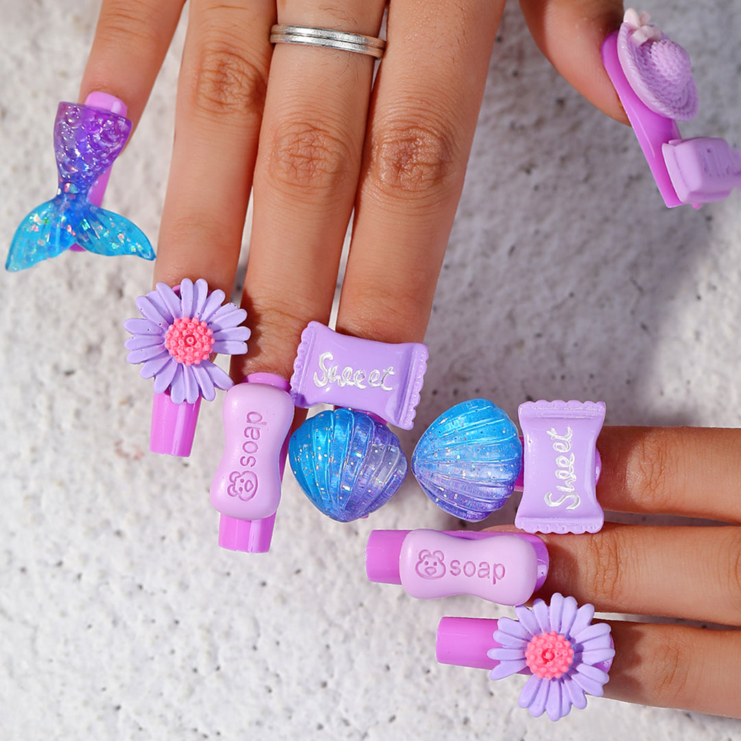 Decorative Nail Art Kit with Floral and Gem Accents kalsten